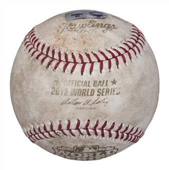 2012 Detroit Tigers At San Francisco Giants Game Used OML Selig World Series Baseball Used on 10/25/12 - Game 2 (MLB Authenticated)